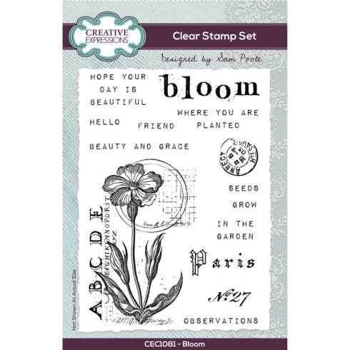 Creative Expressions Clear Stamp – Bloom leimasinsetti A6