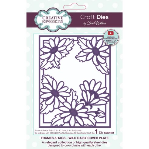Creative Expressions stanssi – Frames & Tags WILD DAISY COVER PLATE
