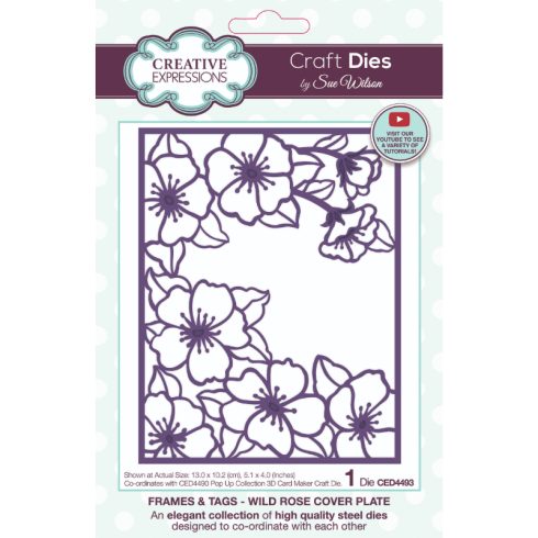Creative Expressions stanssi – Frames & Tags WILD ROSE COVER