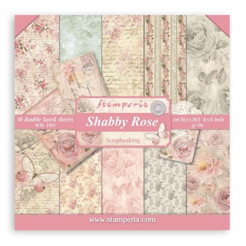 Stamperia – Shabby Rose paperilajitelma 20 x 20 cm