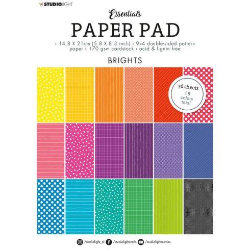 Studio Light Paper Pad – Brights paperilehtiö (A5)
