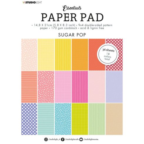 Studio Light Paper Pad – Sugar Pop paperilehtiö (A5)