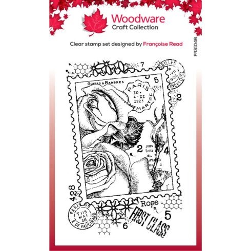 Woodware Clear Stamp – Postal Rose leimasinsetti